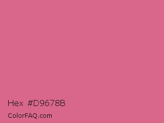 Hex #d9678b Color Image