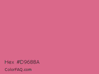 Hex #d9688a Color Image