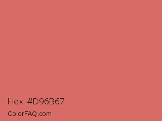 Hex #d96b67 Color Image