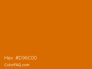 Hex #d96c00 Color Image