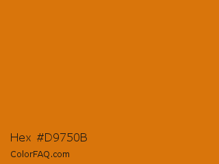 Hex #d9750b Color Image