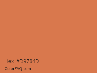Hex #d9784d Color Image