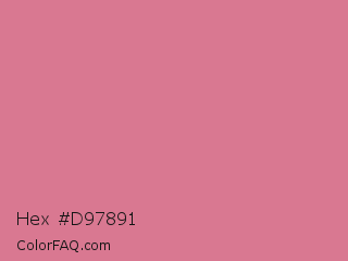 Hex #d97891 Color Image