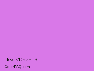 Hex #d978e8 Color Image