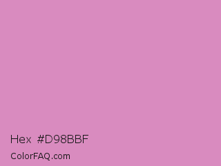 Hex #d98bbf Color Image