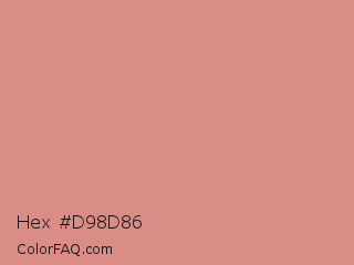 Hex #d98d86 Color Image