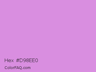 Hex #d98ee0 Color Image