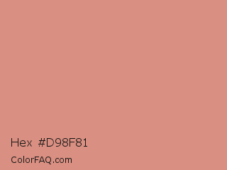 Hex #d98f81 Color Image