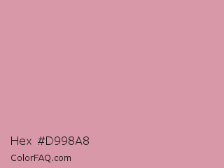 Hex #d998a8 Color Image