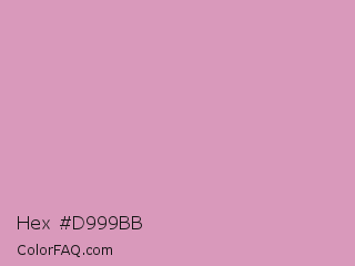 Hex #d999bb Color Image