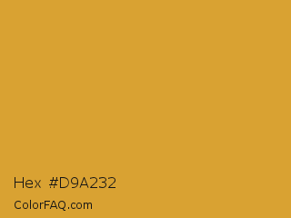 Hex #d9a232 Color Image
