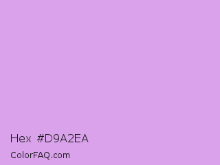 Hex #d9a2ea Color Image
