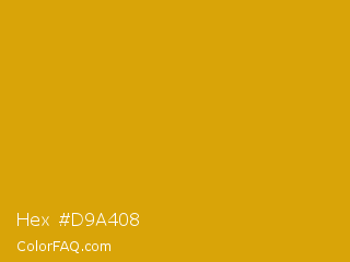 Hex #d9a408 Color Image
