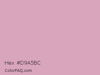 Hex #d9a5bc Color Image