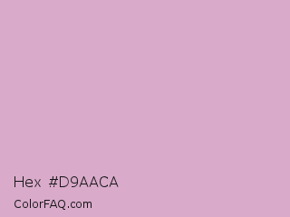Hex #d9aaca Color Image