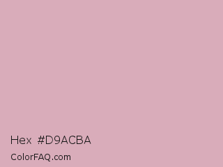 Hex #d9acba Color Image