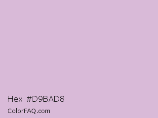 Hex #d9bad8 Color Image