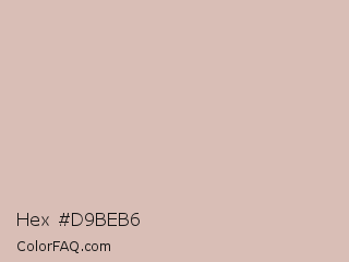 Hex #d9beb6 Color Image