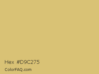 Hex #d9c275 Color Image