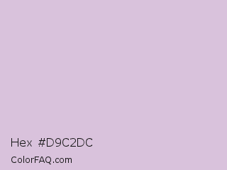 Hex #d9c2dc Color Image