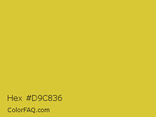 Hex #d9c836 Color Image