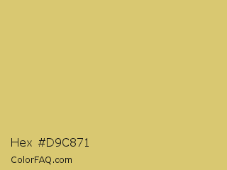 Hex #d9c871 Color Image