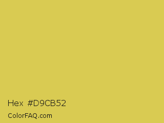 Hex #d9cb52 Color Image