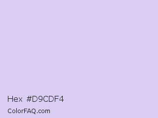 Hex #d9cdf4 Color Image