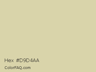 Hex #d9d4aa Color Image