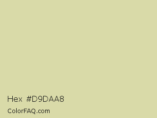 Hex #d9daa8 Color Image