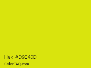 Hex #d9e40d Color Image