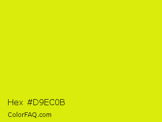 Hex #d9ec0b Color Image