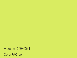 Hex #d9ec61 Color Image