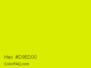 Hex #d9ed00 Color Image