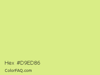 Hex #d9ed86 Color Image