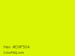 Hex #d9f504 Color Image