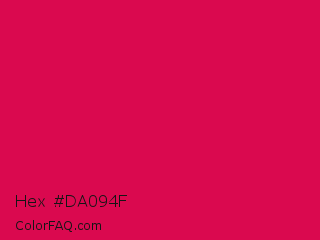 Hex #da094f Color Image