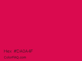 Hex #da0a4f Color Image