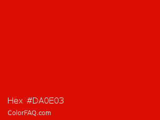 Hex #da0e03 Color Image