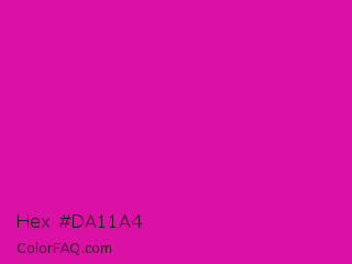 Hex #da11a4 Color Image