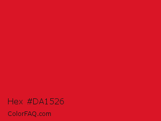 Hex #da1526 Color Image