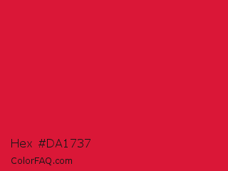 Hex #da1737 Color Image