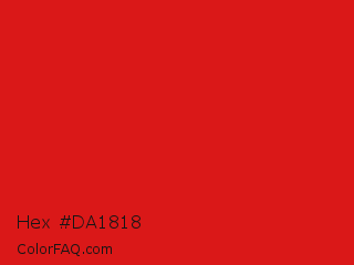 Hex #da1818 Color Image