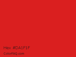 Hex #da1f1f Color Image