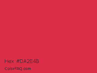 Hex #da2e4b Color Image