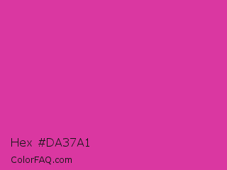 Hex #da37a1 Color Image