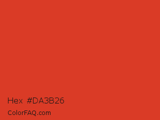 Hex #da3b26 Color Image