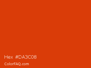 Hex #da3c08 Color Image