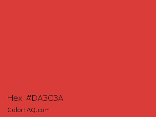 Hex #da3c3a Color Image
