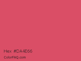 Hex #da4e66 Color Image